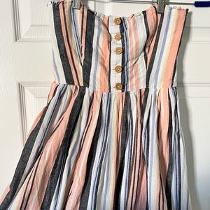 Free People Lilah Striped Midi Dress - Size M